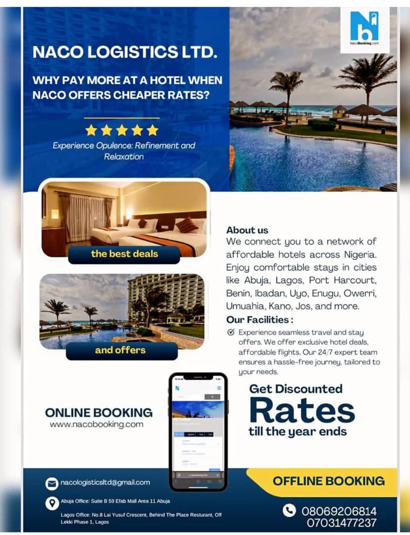 2025 NBA-AGC ENUGU: NACO Logistics Ltd releases 1st Batch of Hotels within the conference venue